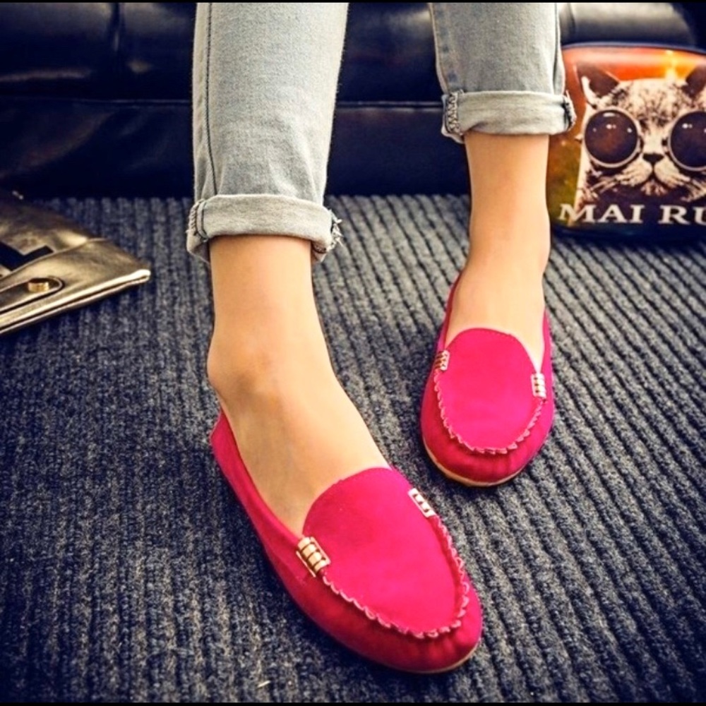 Fuschia Spring/Summer Mocassins Sz 8